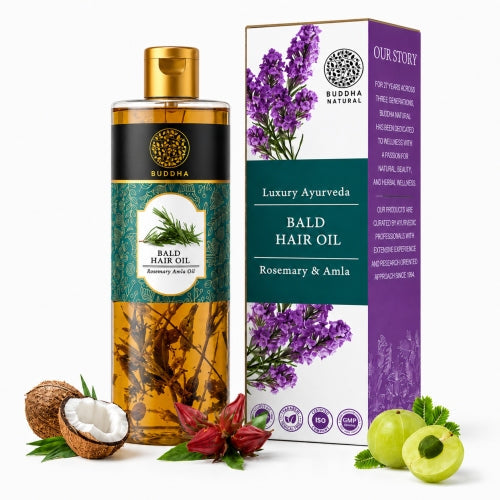 Anti Bald Hair Oil - 100% Ayush Certified - Fights Baldness, Promotes Hair Growth, Revitalizes Root Follicles & Reduces Hair Loss