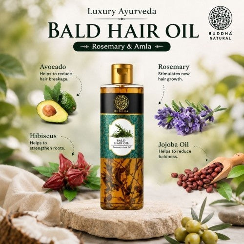 Anti Bald Hair Oil - 100% Ayush Certified - Fights Baldness, Promotes Hair Growth, Revitalizes Root Follicles & Reduces Hair Loss
