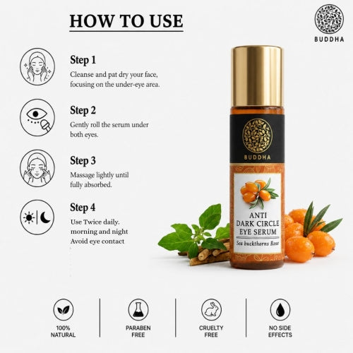 Anti Dark Circle Eye Serum - 100% Ayush Certified - Helps to Reduce Dark Circles, Puffiness Around Eyes - Enriched with Vitamin C